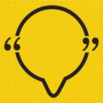 Quotation Mark Speech Bubble sign icon Illustration design Stock Illustration