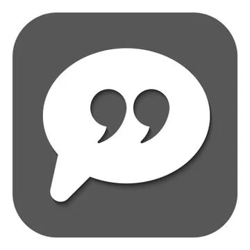 Quotation Mark Speech Bubble symbol Illustrazione stock