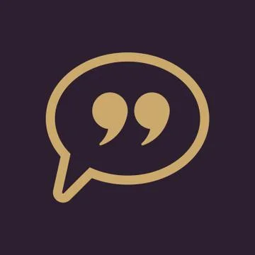 Quotation Mark Speech Bubble symbol Stock Illustration