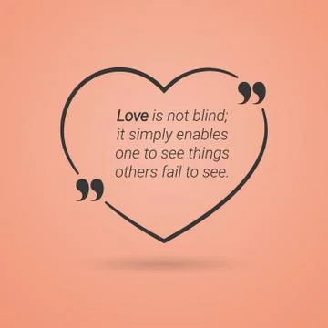 Quotation Mark Speech with love heart. Quote sign icon. Vector Stock Illustration
