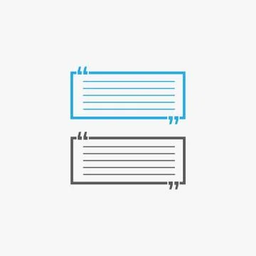 Quotation mark for text. Frame with quotes. Quote vector comment 스톡 일러스트