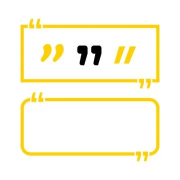 Quotation mark for text. Frame with quotes. Quote vector comment 스톡 일러스트