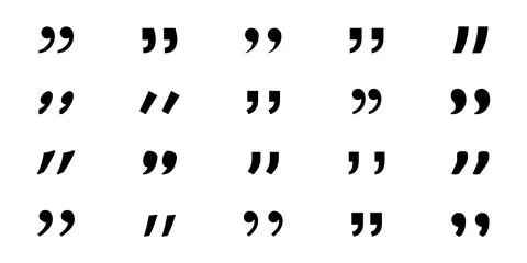 Quotation marks. Black quotes icons set vector. 스톡 일러스트