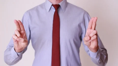 Quotation marks gesture Stock Footage 94137849