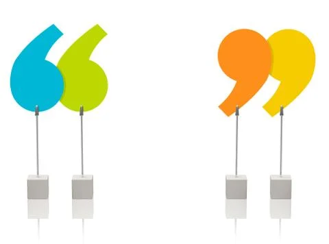 The quotation marks Stock Illustration