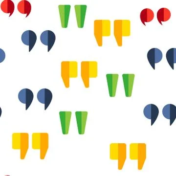 Quotation Marks, Inverted Commas Vector Seamless Pattern Stock Illustration