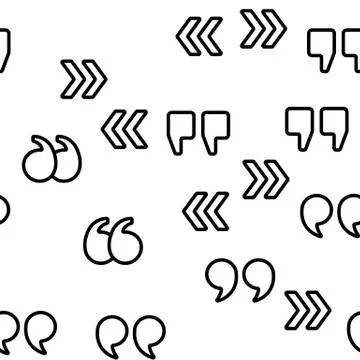 Quotation Marks, Inverted Commas Vector Seamless Pattern Stock Illustration