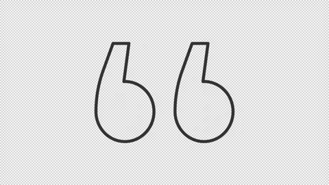 Quotation marks line animation Stock Footage 313978179