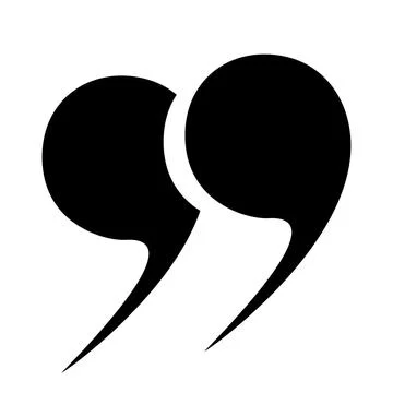 Quotation marks, a set of isolated black vector icons in the form of circular Stock Illustration