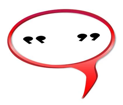 Quotation Marks Speech Bubble Stock Illustration