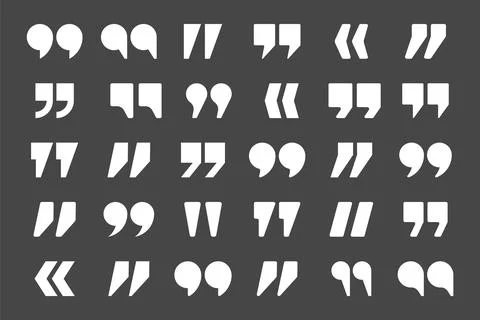 Quotation marks vector collection. Quotes icon. Speech mark symbol. Illustrazione stock