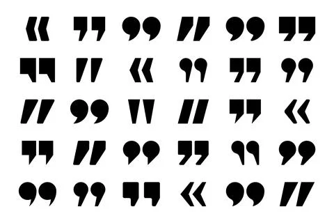Quotation marks vector collection. Quotes icon. Speech mark symbol. Stock Illustration