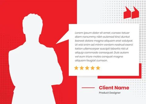 Quotation presentation and client feedback or customer review template Illustration