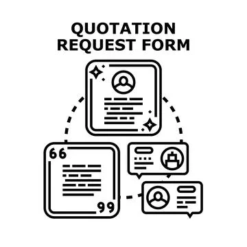 Quotation request form concept vector illustration Stockillustratie