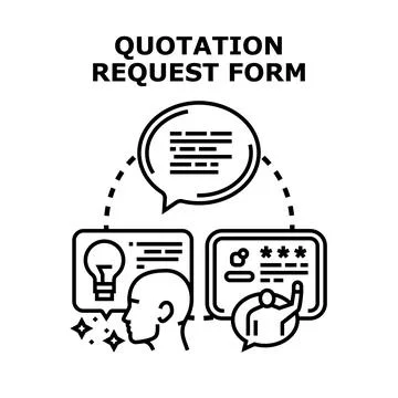 Quotation request form concept vector illustration 스톡 일러스트