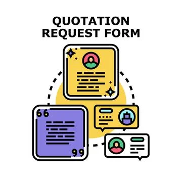 Quotation request form concept vector illustration Stock Illustration