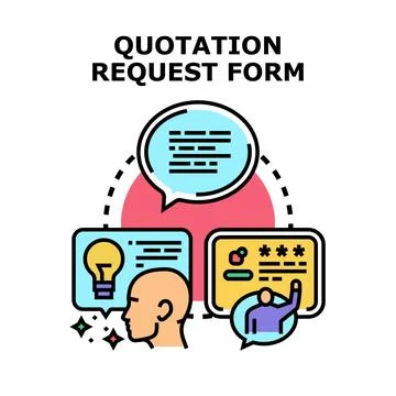Quotation request form concept vector illustration 스톡 일러스트