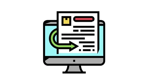 quotation requests color icon animation | Stock Video | Pond5