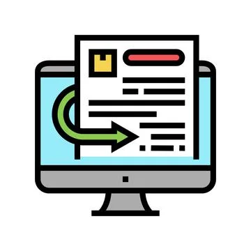 Quotation requests color icon vector illustration Stock Illustration