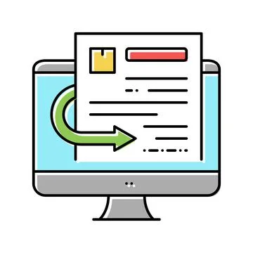 Quotation requests color icon vector illustration Stock Illustration