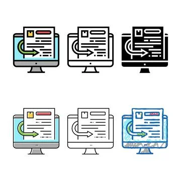 Quotation requests color icon vector simplified Stock Illustration