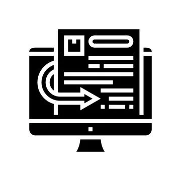 Quotation requests glyph icon vector illustration Stock Illustration