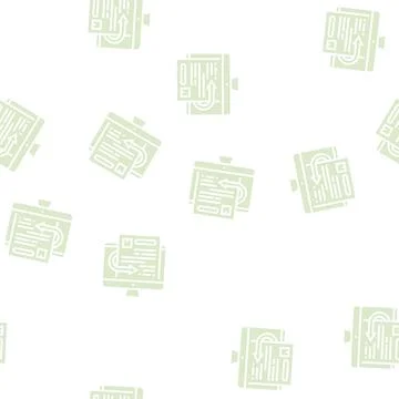 Quotation requests glyph seamless pattern Stock Illustration