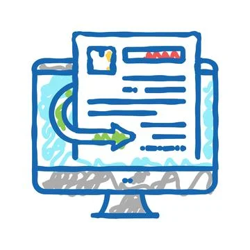 Quotation requests icon doodle illustration Stock Illustration