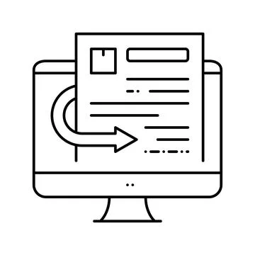 Quotation requests line icon vector illustration Stock Illustration