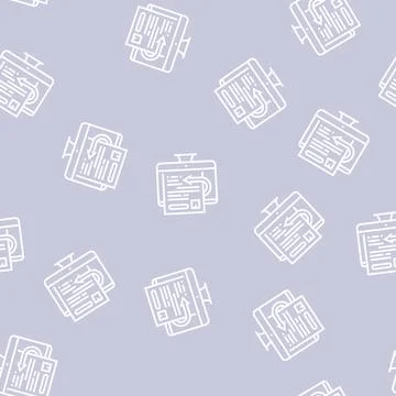 Quotation requests line seamless pattern Stock Illustration