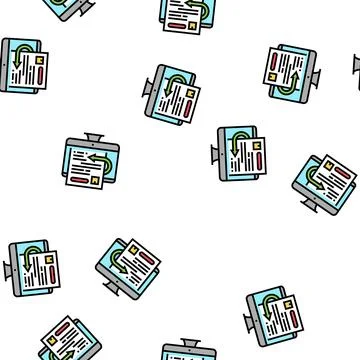 Quotation requests vector seamless pattern Stock Illustration