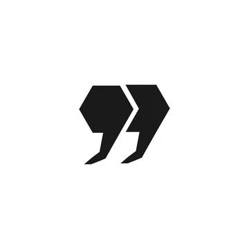 Quotation sign design vector illustration. Quote logo vector イラスト素材