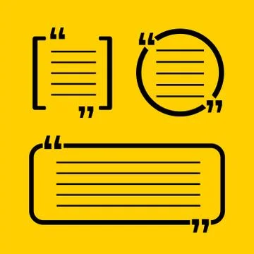 Quotation template in quotes. Creative vector banner with frame with quotes. Stock Illustration