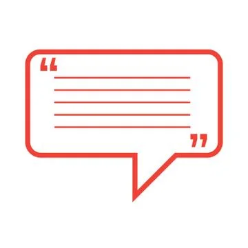 Quotation template in quotes. Frame with quotes. Quote comment Illustrazione stock