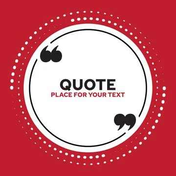 Quotation Text Writing Area in Quotation, Citation Writing Template Stock Illustration