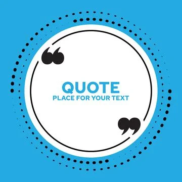 Quotation Text Writing Area in Quotation, Citation Writing Template Stock Illustration