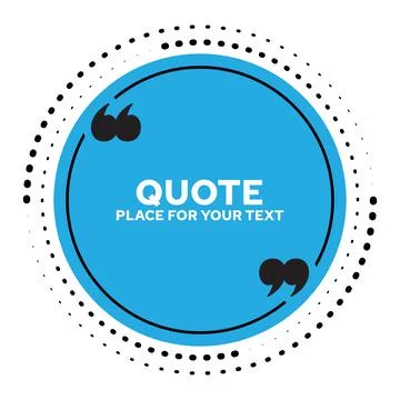 Quotation Text Writing Area in Quotation, Citation Writing Template Stock-Illustration