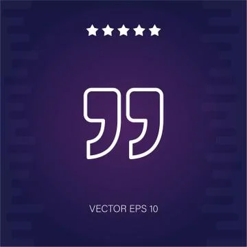 Quotation vector icon Stock Illustration