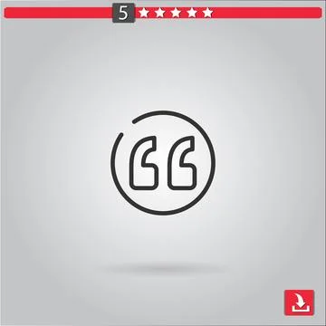 Quotation vector icon Stock Illustration