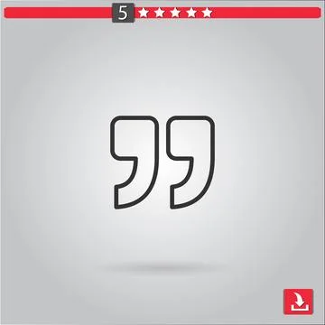 Quotation vector icon Stock Illustration