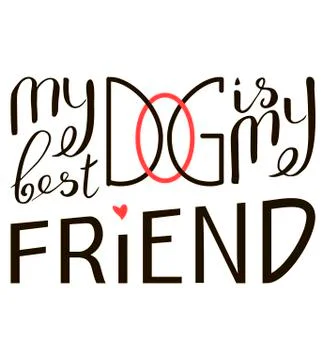 Quote about the dog Stock Illustration