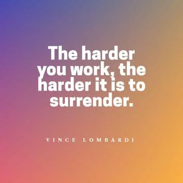 Quote about work and surrender Ilustração Stock