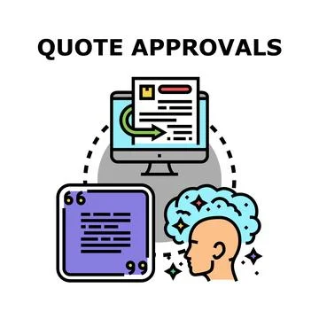 Quote approvals process generating new ideas Stock-Illustration