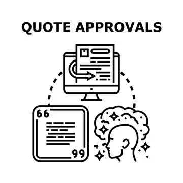 Quote approvals process generating new ideas Stock-Illustration