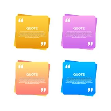 Quote background . Creative Modern Material Design Quote template. Vector ill Stock Illustration