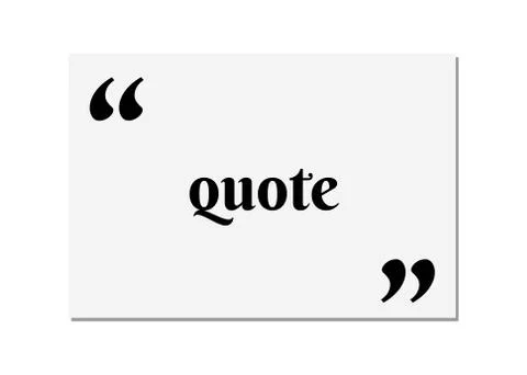 Quote background . Quote bubble template Stock Illustration