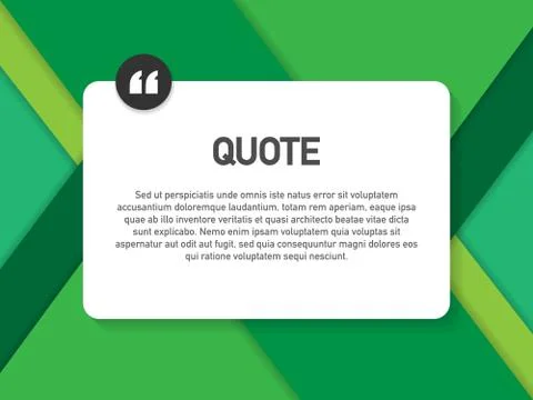 Quote background vector. Creative Modern Material Design Quote template. Vect 스톡 일러스트