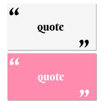 Quote background vector. Quote bubble vector template Stock Illustration