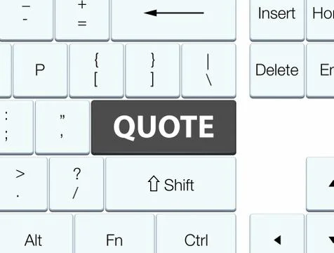 Quote black keyboard button Stock Illustration
