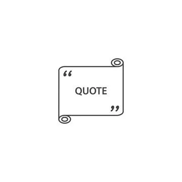 Quote blank frame, Vector icon background template Stock Illustration